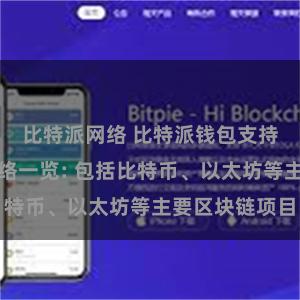 比特派网络 比特派钱包支持的区块链网络一览: 包括比特币、以太坊等主要区块链项目